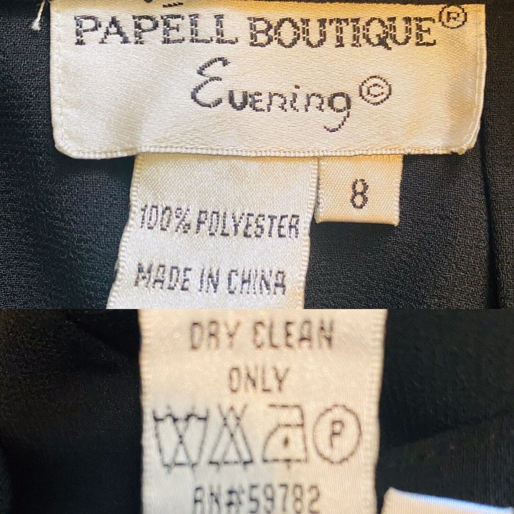 Adrianna Papell Womens Layered Pants Black Size 8 Dress Crepe Wide Stretch $149 - Picture 12 of 12